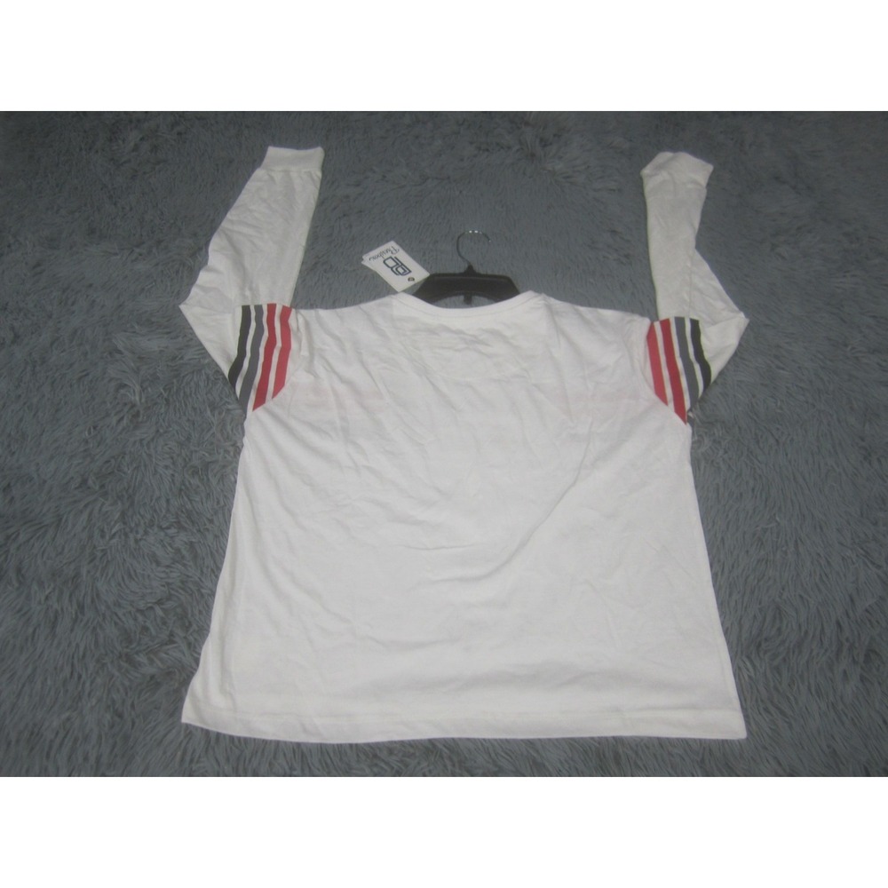 Texas Tech Shirt Womens Medium NWT White Sandra Long Sleeve Cropped Top Tee - Picture 7 of 10